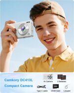 Digital Camera, 4K 64MP Cameras for Photography, Point and Shoot Digital Camera with Auto Focus, Dual Camera, Flash, 16X Zoom, Anti Shake, 32GB Card, Compact Vlogging Camera for Teens, Adults - Image 7