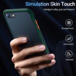 TORRAS Shockproof for iPhone SE 2022/SE 2020/7 Case [Military Drop Certified] Semi-Clear Hard Back Protective Slim iPhone 8 Case, 4.7'', Green - Image 4