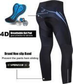 sponeed Men's Bicycle Pants 4D Padded Road Cycling Tights Leggings Outdoor Cyclist Riding Bike Wear - Image 4
