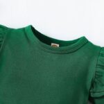 Baby Girl Clothes Infant Ruffle Sleeve Romper Dress Newborn Solid Tutu Skirt Sets Jumpsuit Headband Outfit - Image 5