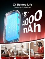 Red Light Therapy for Face，4D Red Light Therapy Mask with 4 Color Light Modes (Red+Infrared/Red/Blue/Orange), 850NM Infrared LED Face Mask Light Therapy with 4000mAh Rechargeable Remote, Timer - Image 5