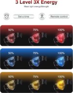 Red Light Therapy for Face，4D Red Light Therapy Mask with 4 Color Light Modes (Red+Infrared/Red/Blue/Orange), 850NM Infrared LED Face Mask Light Therapy with 4000mAh Rechargeable Remote, Timer - Image 8