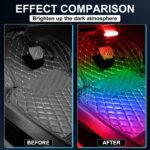 4Pcs LED Interior Car Lights Wireless with Remote, Portable USB Rechargeable Car Interior Led Night Light for Car Decor - Image 3