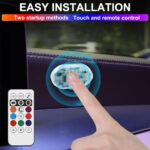 4Pcs LED Interior Car Lights Wireless with Remote, Portable USB Rechargeable Car Interior Led Night Light for Car Decor - Image 5