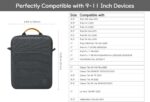 Dadanism 9-11 Inch Tablet Sleeve Bag Carrying Case with Shoulder Strap for iPad 10th Gen 10.9", iPad (A16) 11", i Pad 9/8/7th 10.2", i Pad Air/Pro 11", i-Pad Air 5/4,Galaxy Tab A9+ Plus 11",Space Gray - Image 3