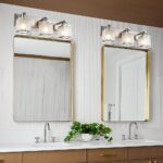 Modern 3-Lights Brushed Nickel Vanity Lights, Bathroom Light Fixture Over Mirror Wall Lighting Sconces with Frosted Glass Shades, E26 Bulb Base - Image 6
