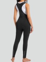 qualidyne Women's Thermal Fleece 4D Padded Cycling Bib Tights with Pockets, Ankle Zips, Full-Length for Cold Weather - Image 3