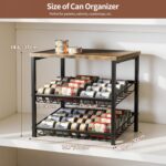 3 Tier Can Organizer for Pantry, Adjustable Can Rack Organizer, Automatic Rolling Storage Holder for Various Ounces of Canned Food Drinks Pet Food, Ideal for Countertop Kitchen Cabinet - Image 5