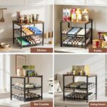 3 Tier Can Organizer for Pantry, Adjustable Can Rack Organizer, Automatic Rolling Storage Holder for Various Ounces of Canned Food Drinks Pet Food, Ideal for Countertop Kitchen Cabinet - Image 8