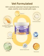 HICC PET Eyes Wipes for Dogs & Cats, Vet-Recommended Dog Eye Infection Treatment, Gently Remove Tear Stain, Debris, Discharge - Hypoallergenic Pet Eye Wash Cleaner for Eyes, Wrinkle, Face - 100pcs - Image 5