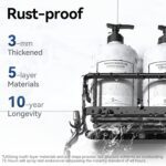 YASONIC Shower Caddy, 100% Rustproof Shower Shelves for Inside Shower, No Drilling Bathroom Organizers and Storage, 6 Pack Large Capacity Bathroom Shelves for Kitchen & Home Decor - Image 5