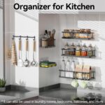 YASONIC Shower Caddy, 100% Rustproof Shower Shelves for Inside Shower, No Drilling Bathroom Organizers and Storage, 6 Pack Large Capacity Bathroom Shelves for Kitchen & Home Decor - Image 9