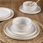 AmorArc Stoneware Dinnerware Sets for 6,Reactive Ceramic Plates and Bowls Set,Highly Chip and Crack Resistant | Dishwasher & Microwave Safe | Round Dishes Set Service for 6 (18pc) - Image 4