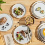 AmorArc Stoneware Dinnerware Sets for 6,Reactive Ceramic Plates and Bowls Set,Highly Chip and Crack Resistant | Dishwasher & Microwave Safe | Round Dishes Set Service for 6 (18pc) - Image 7