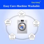 Easy-Going Full/Queen Size Reversible Quilt Set with 1 Quilt and 2 Pillow Shams, Soft Bed Quilt Cover, Lightweight Microfiber Bedspread, Water and Stain Resistant, Gray/Light Gray - Image 9