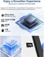 2025 Upgraded Android Tablet with Charging Speaker Dock, 2 Years Protection, Otca-Core CPU, 64GB Storage with 1TB Expansion, WiFi 6, BT5.3, Google Tablet, US Version - Image 7