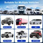 Tire Pressure Monitoring System for RV Truck Trailer, 6 Sensors TPMS, 0-15 Bar/217 PSI, 3-Level Bright LCD with Time Display, Type-C & Solar Charging, 7 Smart Alerts for RV/Trailer/Truck IP68 - Image 7