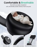 Wireless Headset with Mic for Work with AI Noise Cancelling Mic for Clear Calls, Bluetooth V5.3 Headphones with Microphone to USB A/C Dongle & Mic Mute for Computer Laptop PC iPhone (Black) - Image 6