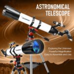 Dianfan Telescope,90mm Aperture 800mm Telescopes for Adults Astronomy,Portable Professional Refractor Telescope for Beginners,with Stainless Tripod & Phone Adapter,Carry Bag - Image 7