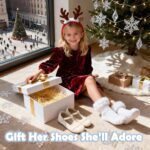 THEE BRON Girls T-Strap Shoes | Square Toe for Wide Feet | Party & Dress Toddler Kid - Image 5