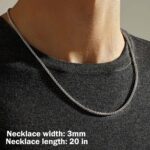 2.5mm/3mm/4mm Silver Stainless Steel Wheat Chain Necklace Jewelry for Men Women - Image 5