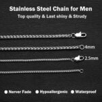 2.5mm/3mm/4mm Silver Stainless Steel Wheat Chain Necklace Jewelry for Men Women - Image 6