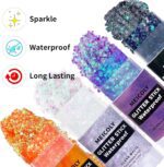 MEICOLY Clear White Face Body Glitter Stick,Hair Glitter Stick for Kids and Women,Sparkle Chunky Glitter Makeup,Waterproof Face Glitter for Party Rave Festival - Image 5