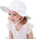 Toddler Kids Baby Girl Sun Hat Floppy Cotton Summer Hat 50+ SPF Protective - Image 4