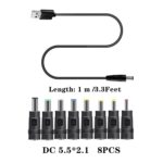 5V USB Power Cord with 8 pcs Connectors Adapter for Router, Mini Fan, Speakers, Dog Shock Collar - Image 3