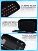 Orzly Case for Nintendo Switch 2 Hard Shell Travel Carry Case with Screen Padding, Game Cards & microSD Slots with Zipped & Open Pockets for Accessories - Gift Box Edition - Image 6