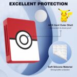 MoKo 60 Game Card Case for Nintendo Switch 2 / Switch OLED / 3DS / 3DSXL, Portable Storage Holder Case for 60 Switch 2 Game Cartridges & 24 3DS Card & 36 Micro SD Cards, Red Ball - Image 5