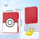 MoKo 60 Game Card Case for Nintendo Switch 2 / Switch OLED / 3DS / 3DSXL, Portable Storage Holder Case for 60 Switch 2 Game Cartridges & 24 3DS Card & 36 Micro SD Cards, Red Ball - Image 7
