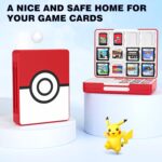MoKo 60 Game Card Case for Nintendo Switch 2 / Switch OLED / 3DS / 3DSXL, Portable Storage Holder Case for 60 Switch 2 Game Cartridges & 24 3DS Card & 36 Micro SD Cards, Red Ball - Image 8
