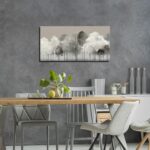 Prepeyssee Black and White Tree Wall Art for Living Room Large Landscape Modern Artwork Gray Forest Picture for Bedroom Home Office Ready to Hang 20x40 Inch - Image 5