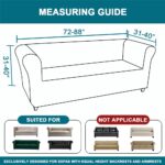 Turquoize Stretch Chesterfield Sofa Covers for Living Room Soft Sofa Couch Covers for 3 Cushion Couch Non-Slip Sofa Slipcover for Dogs Pet Furniture Protector Feature Jacquard Fabric (Sofa, Navy) - Image 7