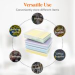 Lifewit 2 Pack Plastic Multi-Purpose Storage Box with Latching Lids, Clear A4 Paper Storage, Classroom Organization, Storage Containers for Board Game, Craft, Document, Magazine, Art Supplies - Image 6