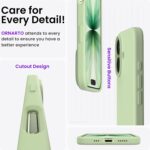 ORNARTO Compatible with iPhone 17 Case 6.3, Slim Liquid Silicone 3 Layers Full Covered Soft Gel Rubber Phone Case Protective Cover 6.3 Inch, Matcha - Image 6