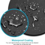 Cute Pink Round Mouse Pad，Pastel Berries Strawberry Computer Mouse Pad，Colorful Strawberries with Flowers and Leaves Mousepad，Girly Fresh Small Mouse Mat, 7.9 X 7.9 Inch - Image 6