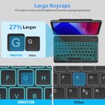 OMOTON Bluetooth Keyboard for Tablet/Android/Windows/iOS, with 7 Colors Backlight Rechargeable Wireless Mini Keyboard for Galaxy Tab A9+/A9+ Plus/S9/S9 Plus/S9 FE, Black - Image 4
