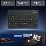 OMOTON Bluetooth Keyboard for Tablet/Android/Windows/iOS, with 7 Colors Backlight Rechargeable Wireless Mini Keyboard for Galaxy Tab A9+/A9+ Plus/S9/S9 Plus/S9 FE, Black - Image 8