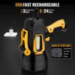 Rechargeable Spotlight, 99000 Lumens Super Bright Led Spotlights Flashlight with Cob Light & Foldable Tripod, 10000ɱAh Spot Lights Long Runtime, Handheld Spotlight for Hunting Boating Outdoor - Image 4