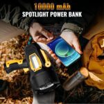 Rechargeable Spotlight, 99000 Lumens Super Bright Led Spotlights Flashlight with Cob Light & Foldable Tripod, 10000ɱAh Spot Lights Long Runtime, Handheld Spotlight for Hunting Boating Outdoor - Image 5