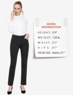 baleaf Womens Dress Pants 29"/31" Yoga Work Pants Straight Leg/Bootcut Pull On Slacks Business Casual Office Pockets - Image 6