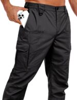 Lzzidou Men's Tactical Cargo Pants Ripstop Lightweight Work Pants Water Resistant Outdoor Hiking Pants with Multi Pockets - Image 4