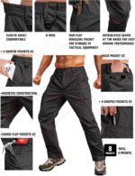 Lzzidou Men's Tactical Cargo Pants Ripstop Lightweight Work Pants Water Resistant Outdoor Hiking Pants with Multi Pockets - Image 5