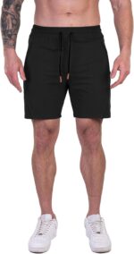 FIRSTGYM Mens Athletic Shorts 7 inch for Casual Running Sports Gym with Zipper Pockets - Image 5