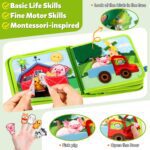 GOLIYEAN Busy Book for Toddlers 1-3 - Busy Board Montessori Toys for 1 Year Old Boy Girl Birthday Gifts, Educational Learning Quiet Activity Books for One Year Old Baby Travel Toy for Ages 1-2 - Image 3