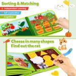 GOLIYEAN Busy Book for Toddlers 1-3 - Busy Board Montessori Toys for 1 Year Old Boy Girl Birthday Gifts, Educational Learning Quiet Activity Books for One Year Old Baby Travel Toy for Ages 1-2 - Image 4