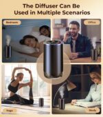 Waterless Essential Oil Diffuser, Rechargeable Nebulizing Scent Air Machine, Cordless & Portable, Ultra-Quiet, Auto On/Off, 3 Mist Levels for Home, Car, Office – Black, Forest Fragrance - Image 10