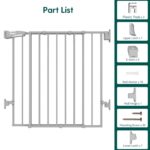 Babelio Baby Gate for Stairs & Doorways, 26-43" W 34" H Extra Tall| No Bottom Bar| Easy Installation| One-Handed Operation| Auto-Close| Hardware Mount (Drill Needed) Safety Dog/Pet Gate Indoor (Grey) - Image 8